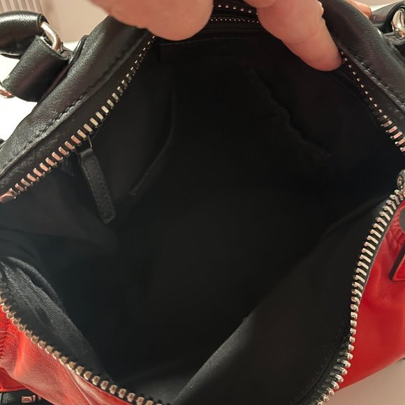 Givenchy Red Leather and Black Pony Hair Bag - Picture 4 of 16